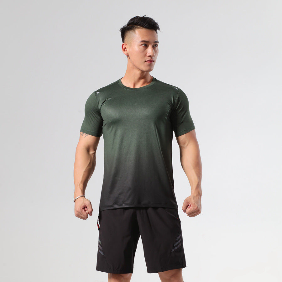 New Workout Sweat Breathable Stretch Sports Quick-drying Top Sports Short Sleeve
