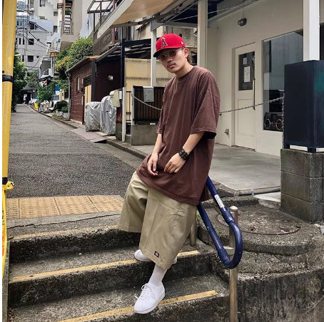 American Style Small Collar Short Sleeved Base Shirt