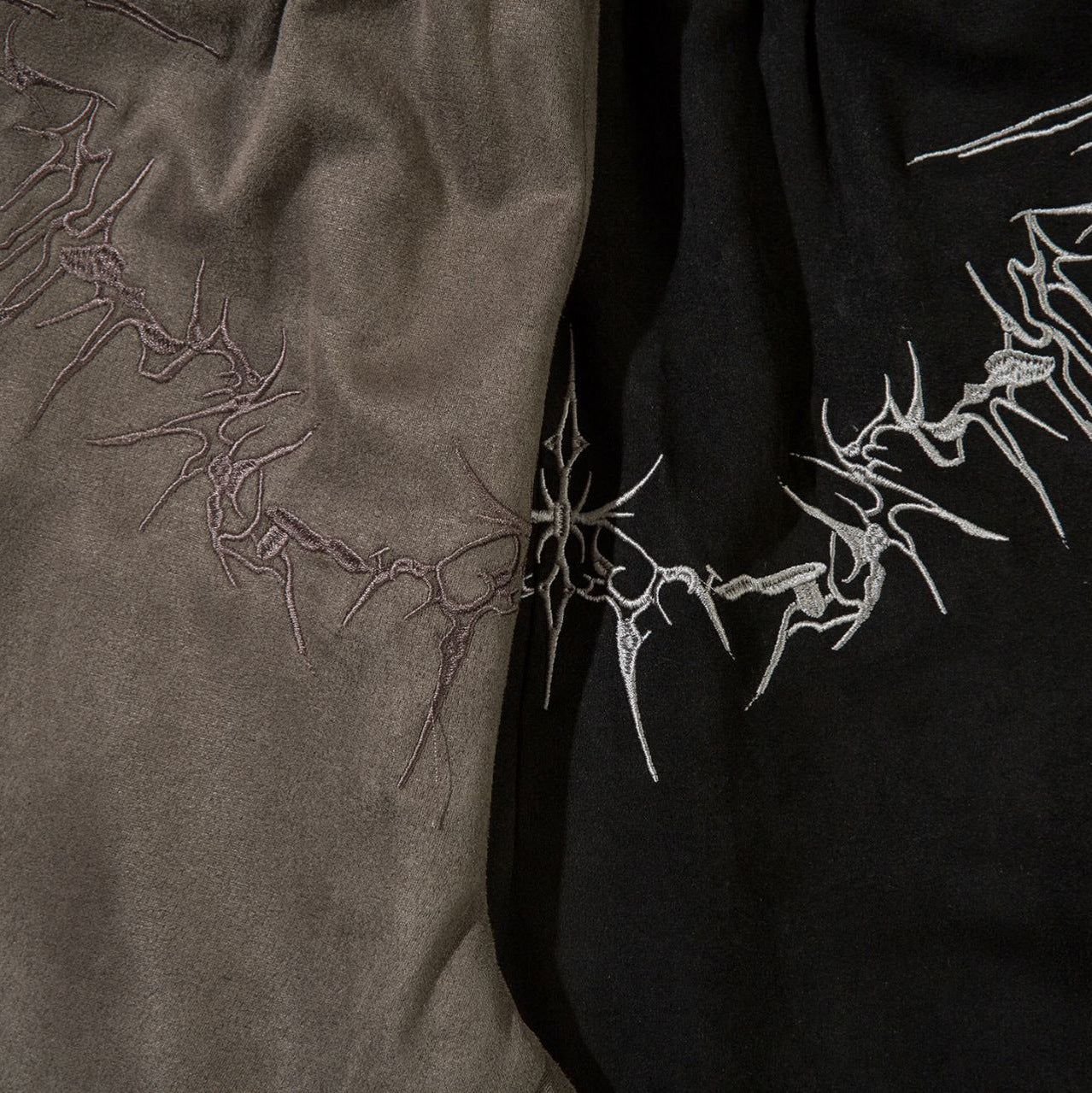 New Real Shot American Fashion Brand Suede Embroidered Shorts