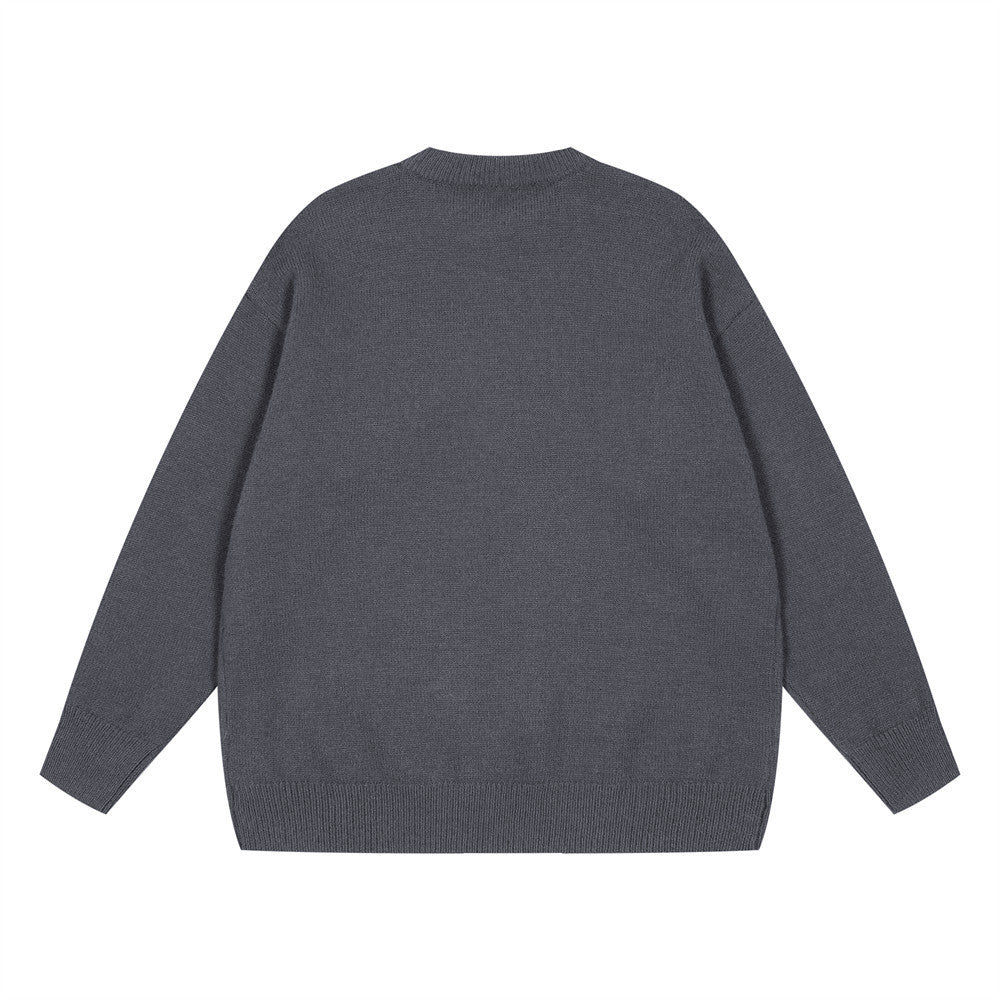 Fashion Personality Rose Loose Sweater Men