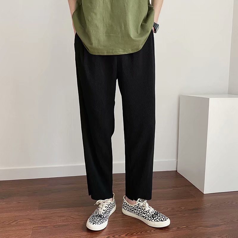Casual Pleated Straight Hong Kong Style Thin Wide-leg Pants
