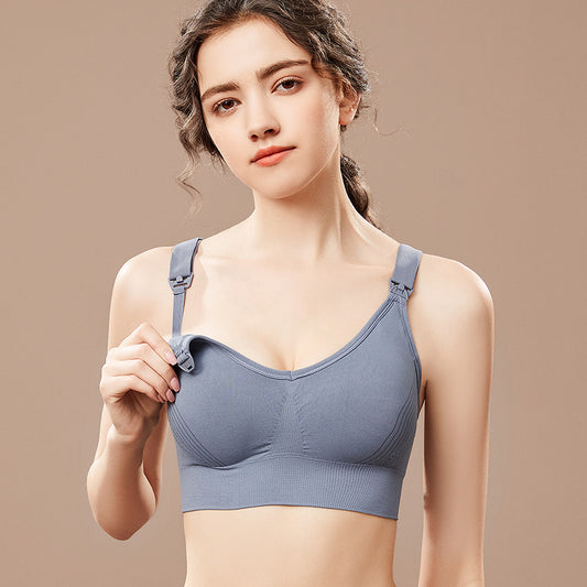 Women's Push Up And Anti-sagging Buckle Wireless Nursing Bra