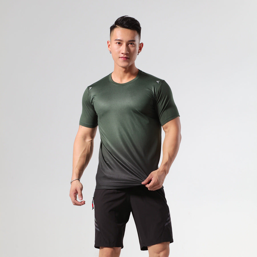 New Workout Sweat Breathable Stretch Sports Quick-drying Top Sports Short Sleeve