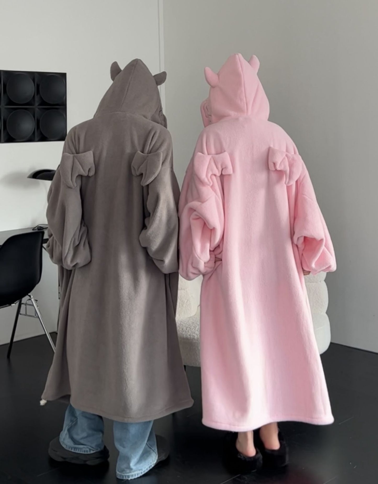 Women's Fleece-lined Thickening Embroidery Loose Nightgown