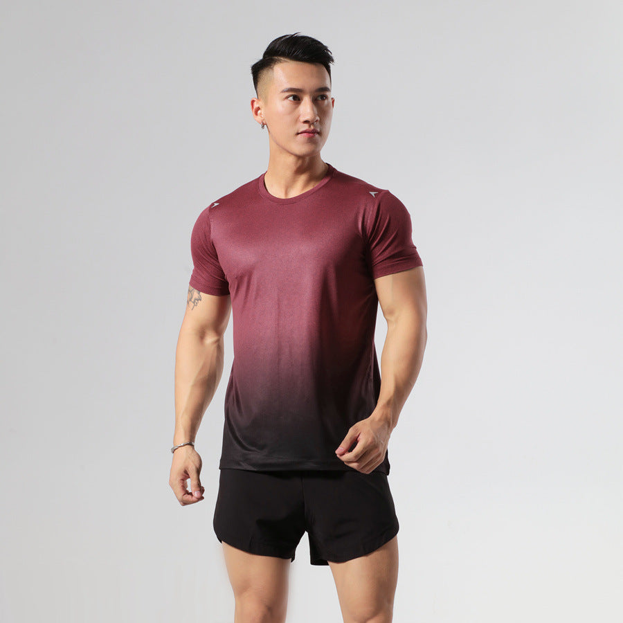 New Workout Sweat Breathable Stretch Sports Quick-drying Top Sports Short Sleeve