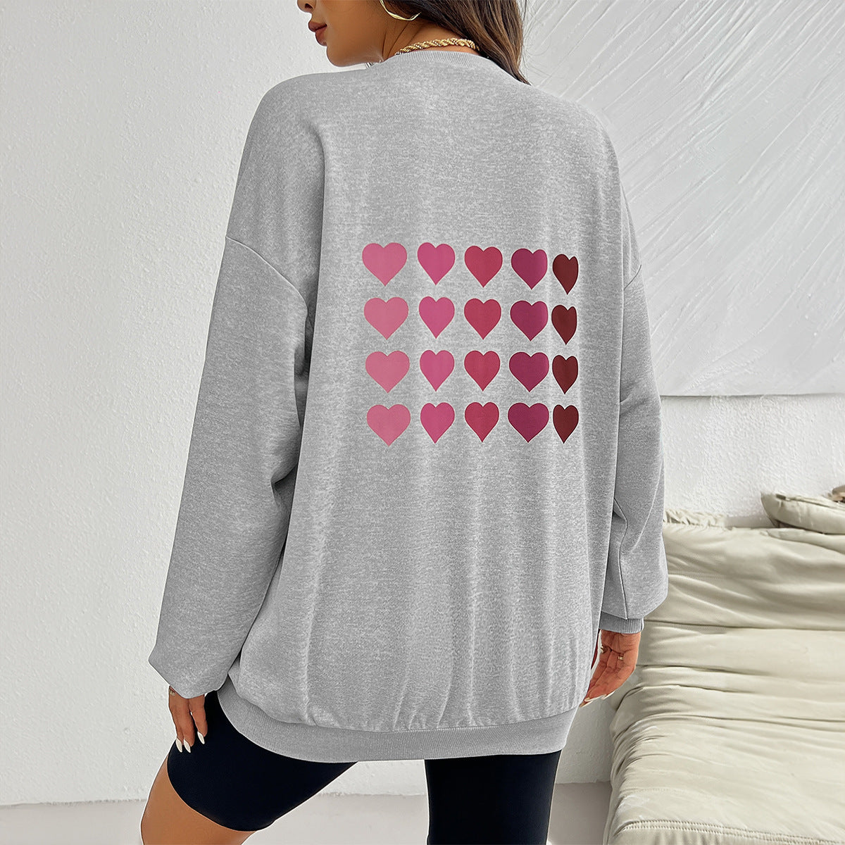 Casual Loose Floral Print Long Sleeve Pullover