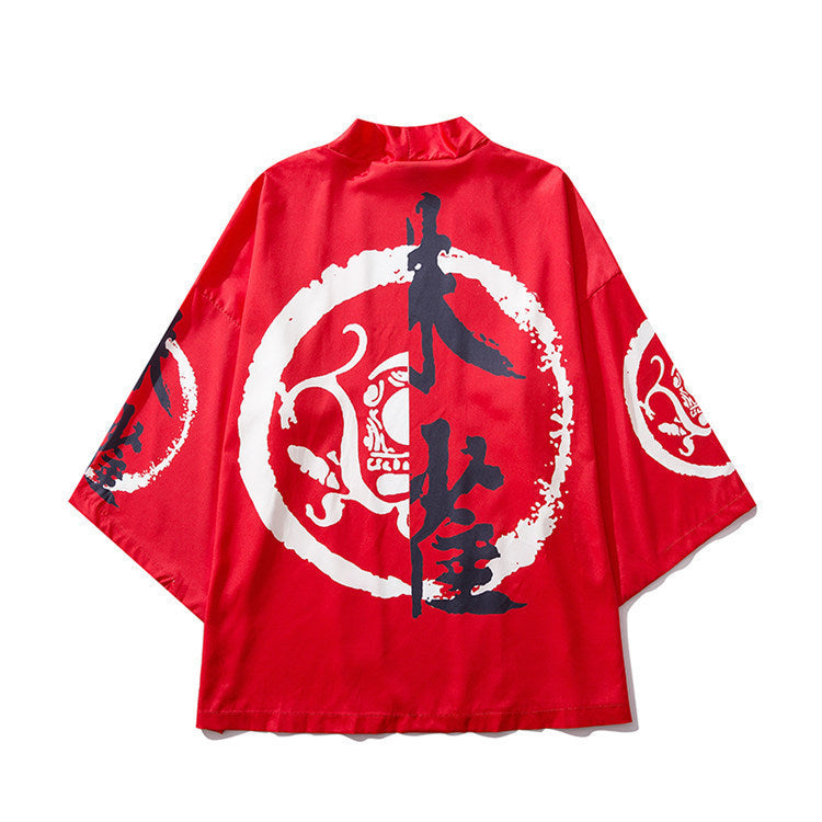 Japanese Style Ukiyo-e Sea Carp Creative Robe For Men