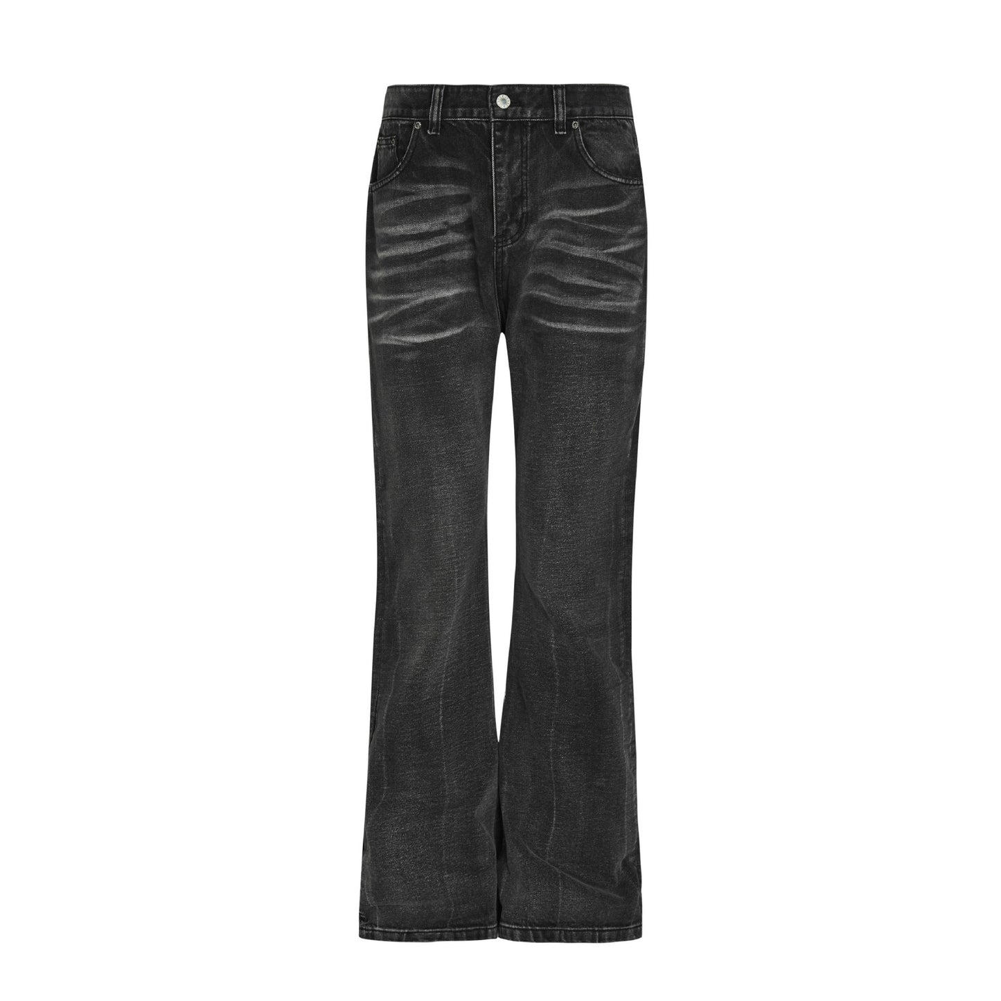 Men's Washed Distressed Cat Jeans