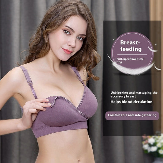 Women's Adjustment Push Up Open Button Cross Nursing Bra