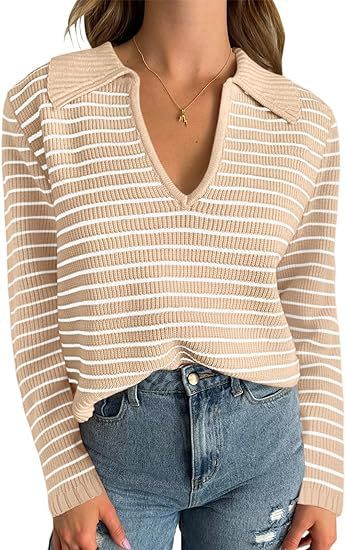 Female Knitting Upperwaear Lapel V