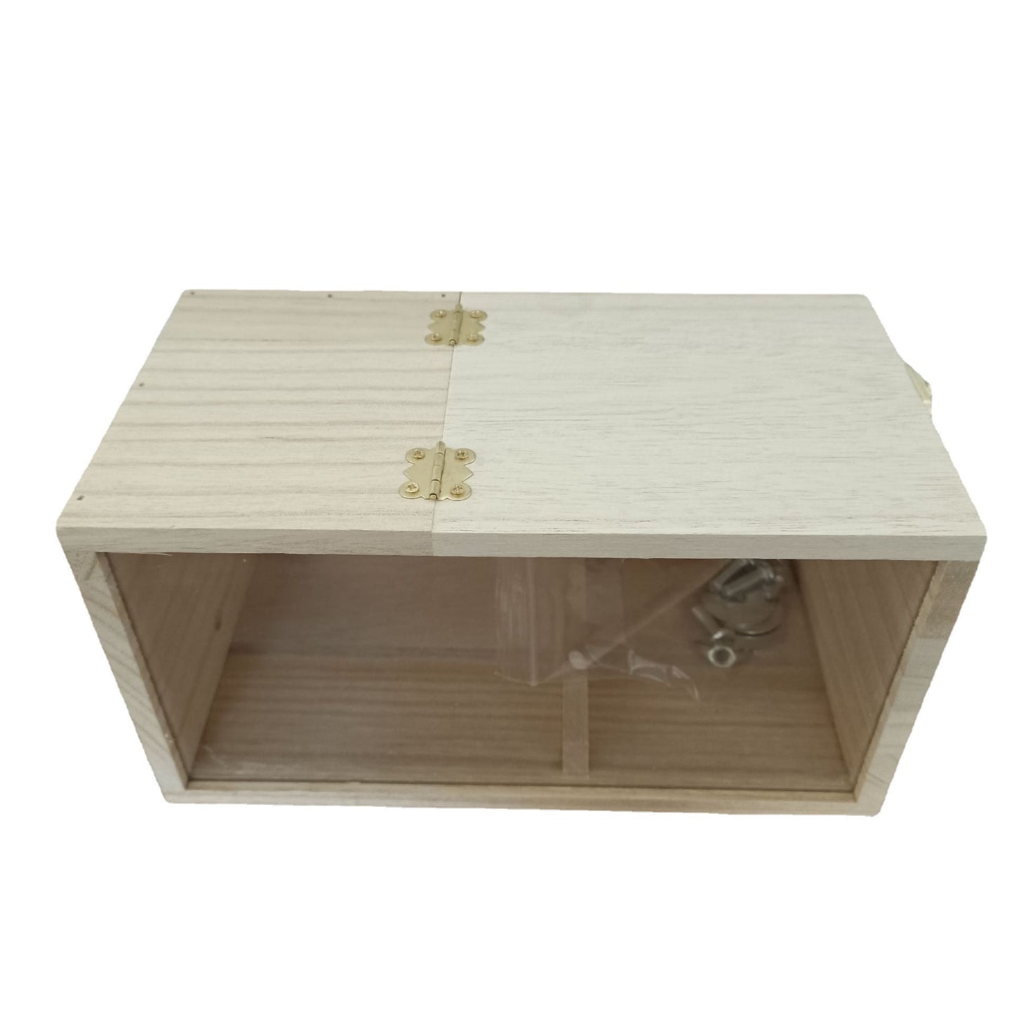 Outdoor Garden Decoration Bird House Transparent Wood Breeding Box