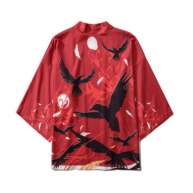 Japanese Style Ukiyo-e Sea Carp Creative Robe For Men