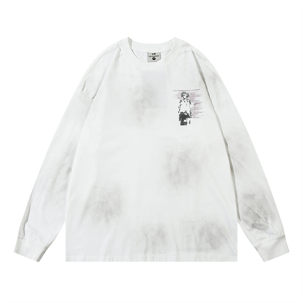 Abstract Graffiti Long-sleeved T-shirt Men's Hip Hop Tide