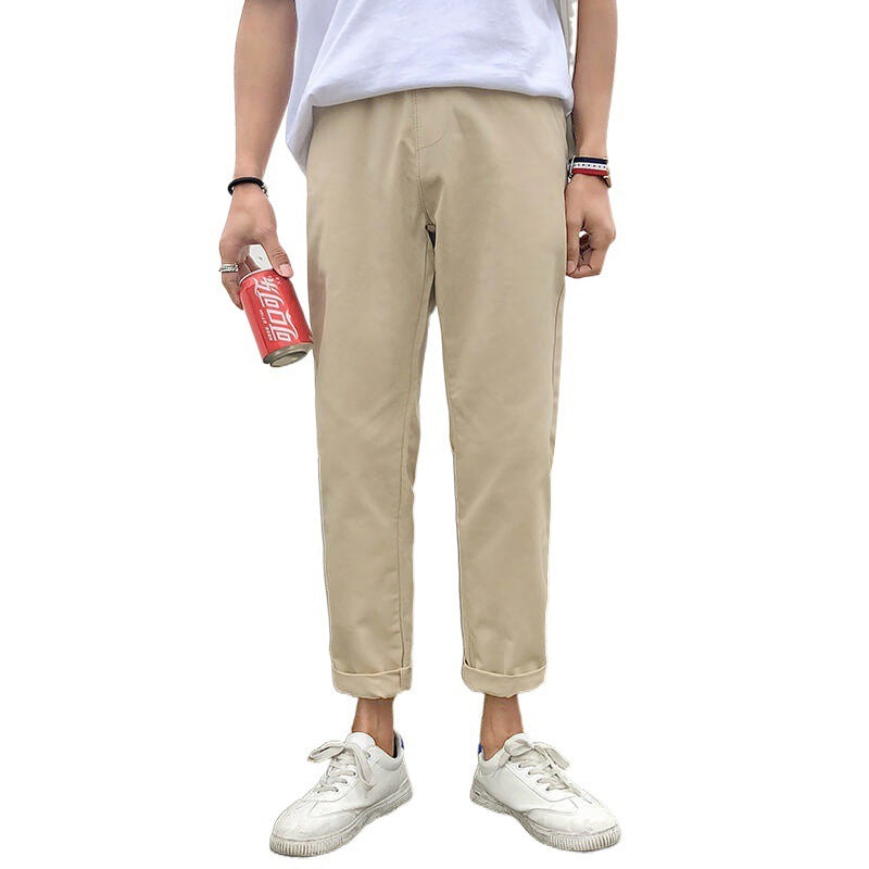 Men's Korean-style Casual Pure Color All-matching Overalls