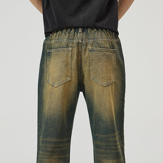 American Retro Skinny Men's And Women's Semi-elastic Waist Fashion Brand Casual Long Jeans