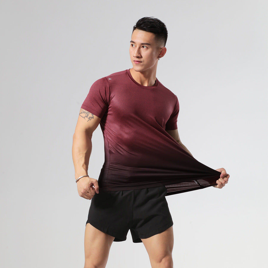 New Workout Sweat Breathable Stretch Sports Quick-drying Top Sports Short Sleeve