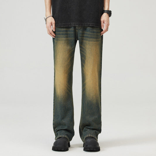 American Retro Skinny Men's And Women's Semi-elastic Waist Fashion Brand Casual Long Jeans