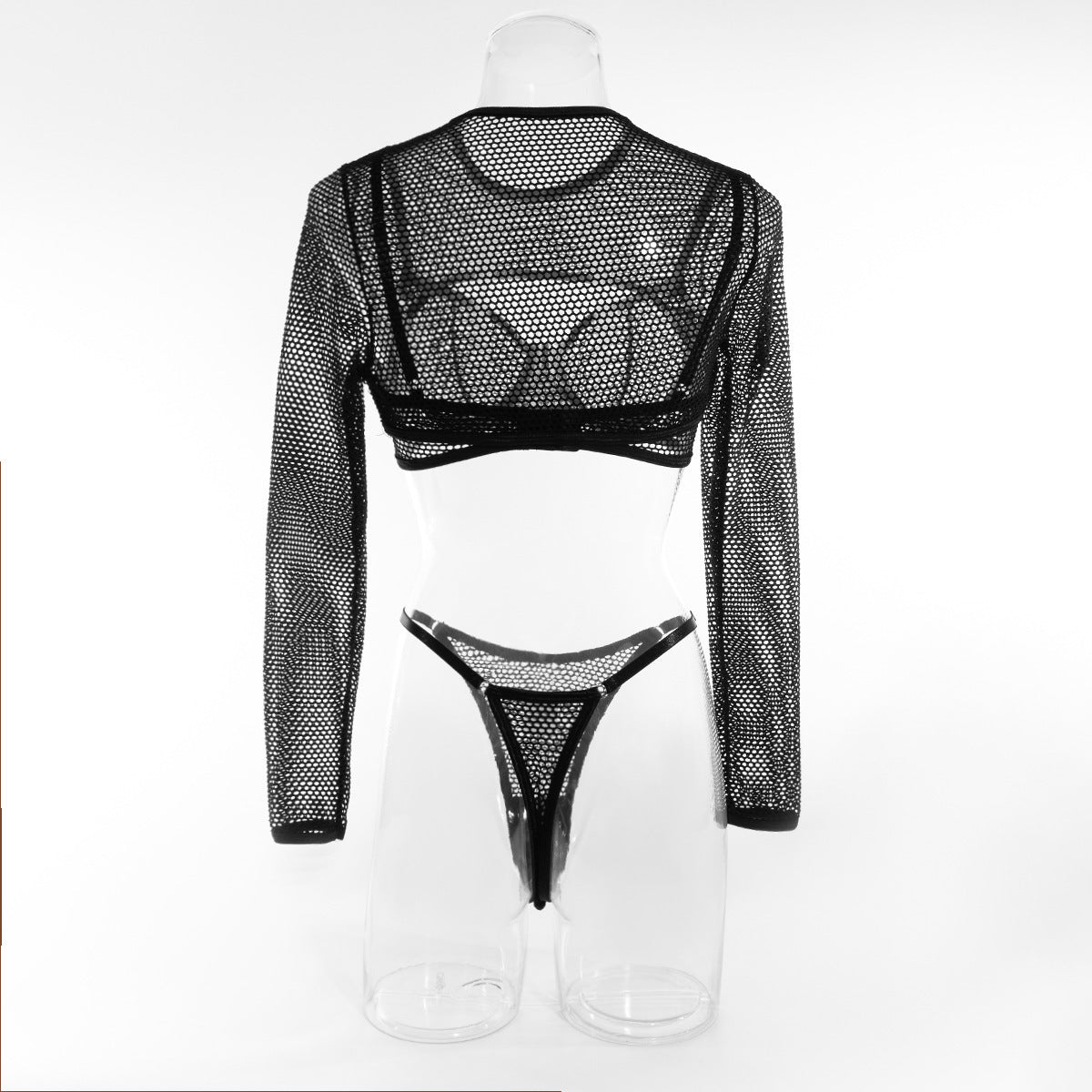 Three-piece Bra T-back Ultra Short Waistcoat Top Suit