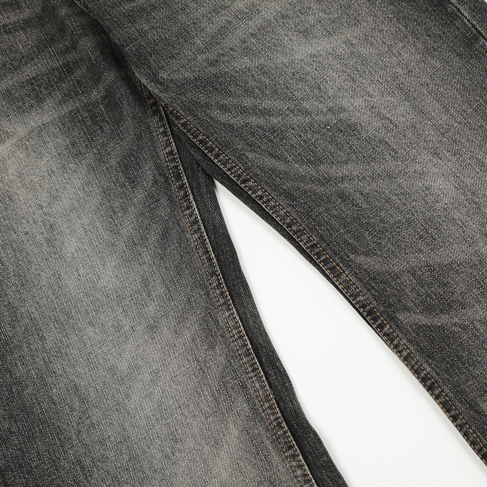 Men's Punk Old Wash Loose Burrs Straight-leg Trousers