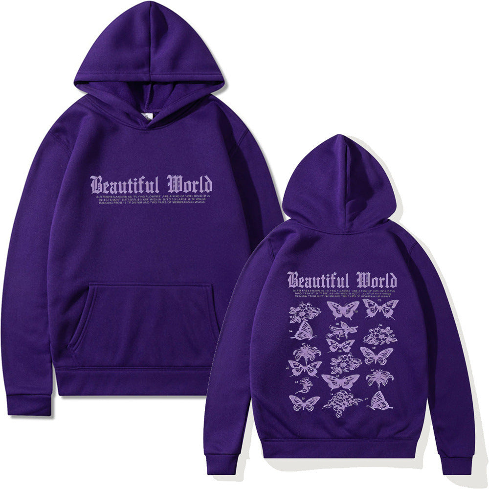 Printed Mushroom Top Men's And Women's Casual Loose-fitting Hoodie Sweater