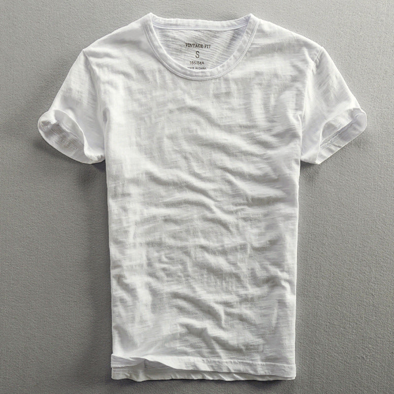 Men's Casual Thin Breathable Washed Cotton Short Sleeve