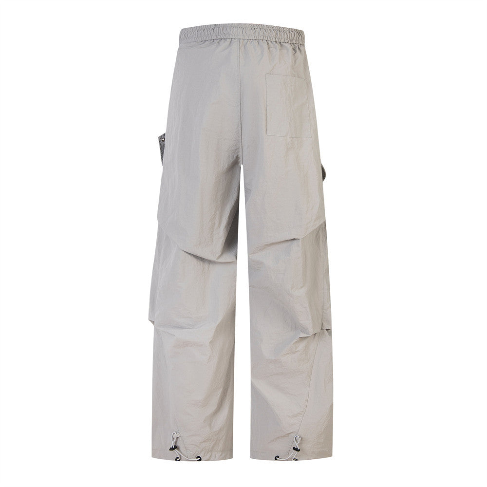 Vibe Style Design Side Fold Loose-fitting Wide-leg Trousers Men