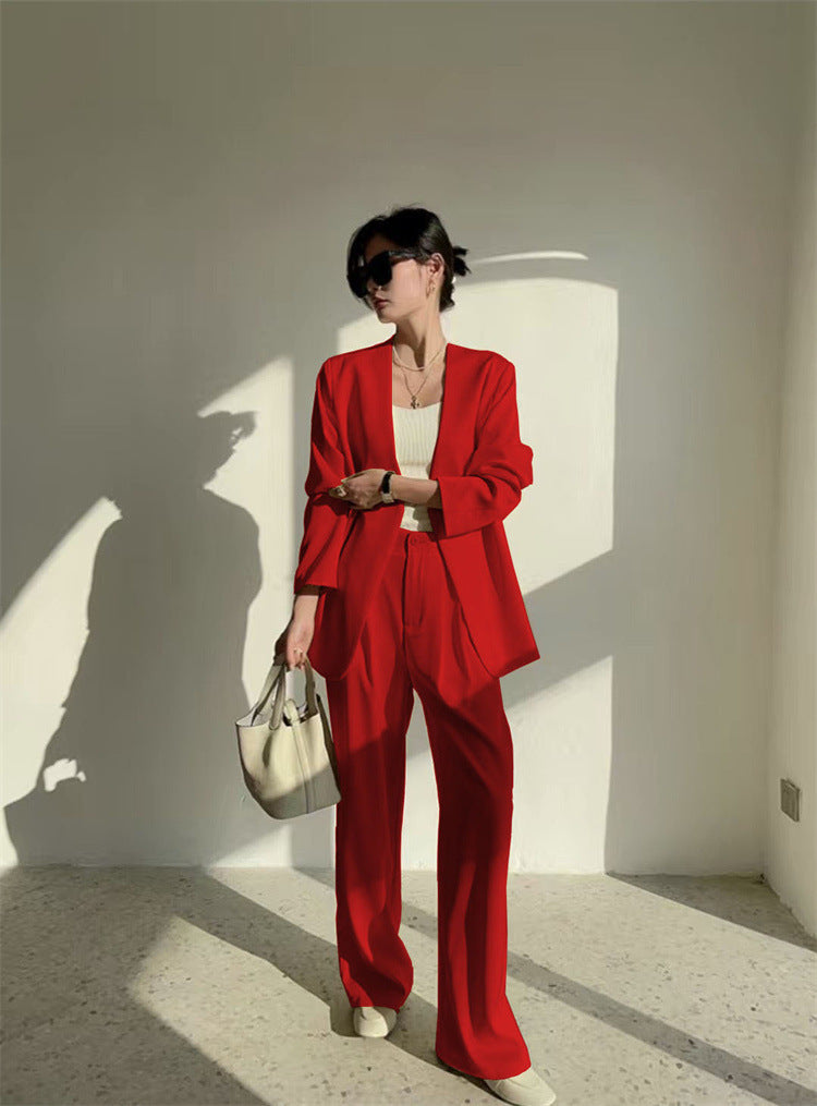 Casual Temperament Twinset Spring And Autumn Women's Suit