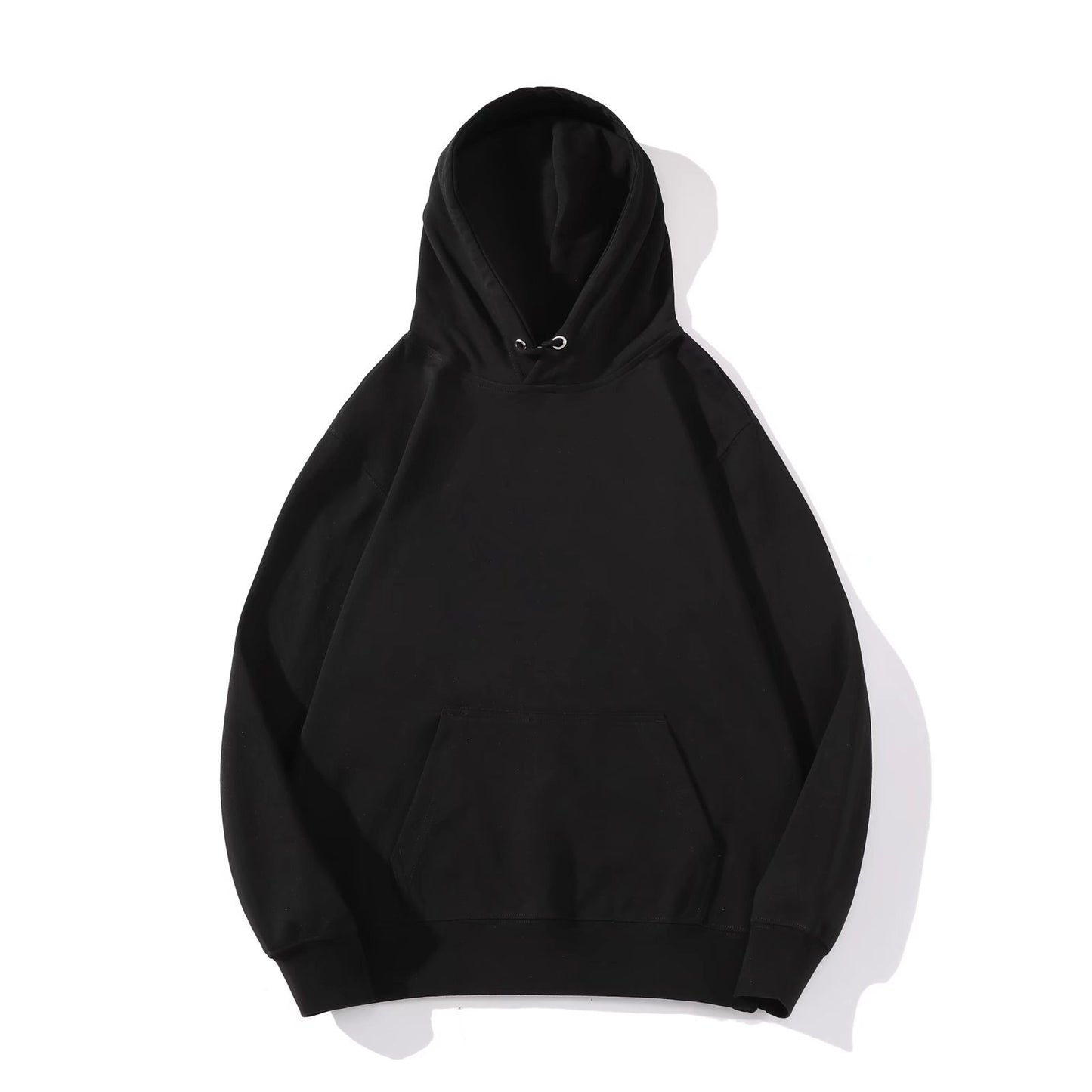 Solid Color Hoodie Men's Basic Style Plus Size Long-sleeved Hooded Sweater
