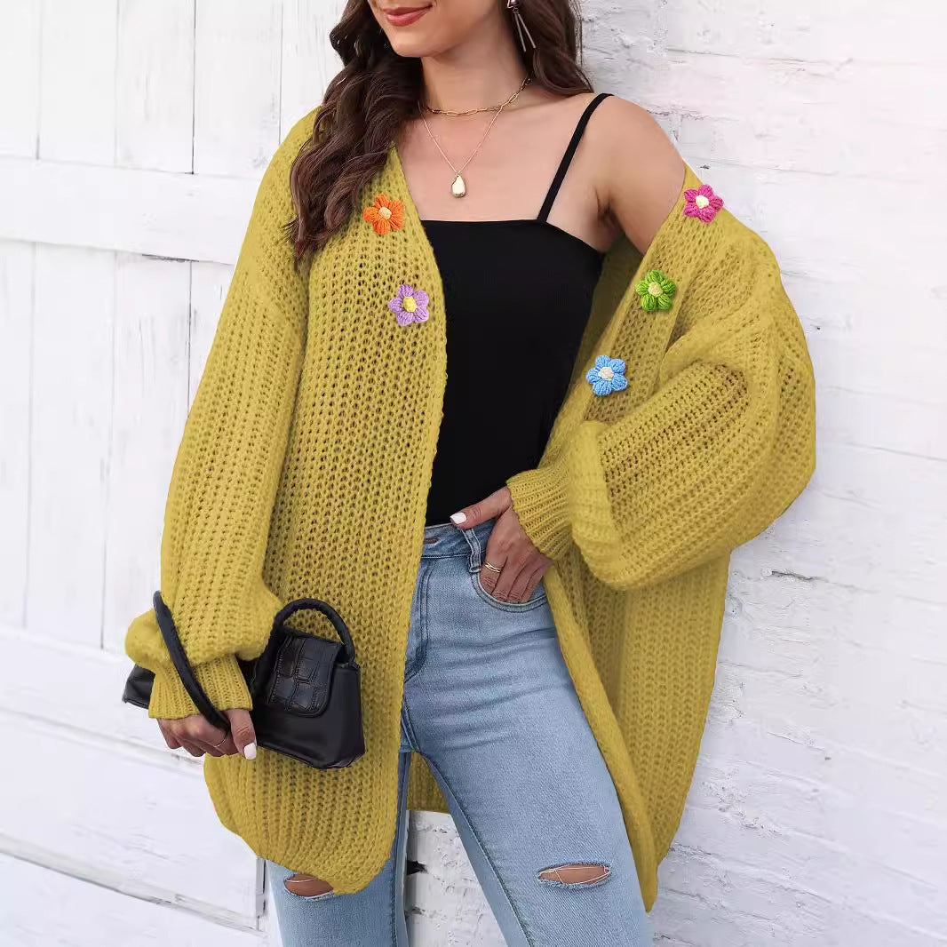 Women's Thick Coat Thick Needle Woven Sweater