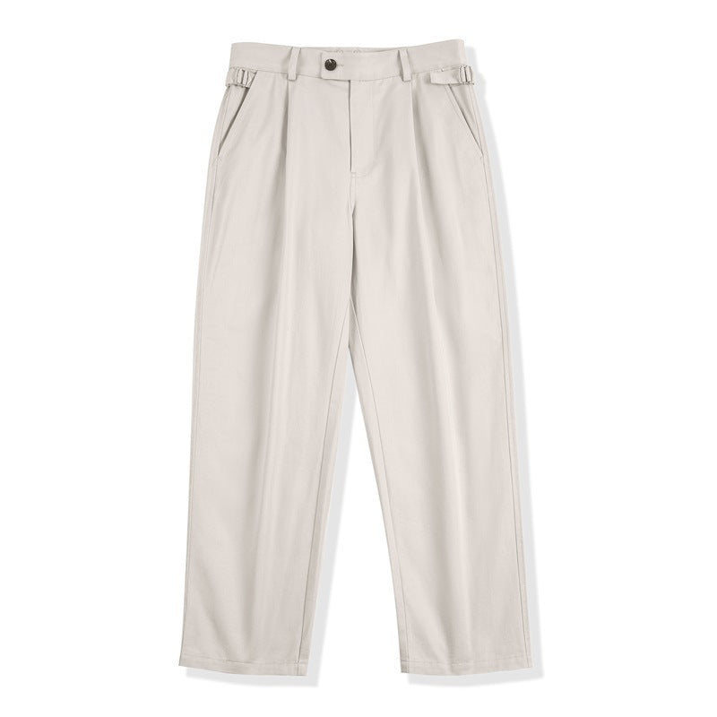 Vintage Naples Trousers Design Sense Straight Casual Pants
