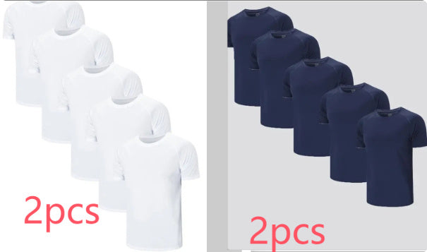 Solid Color Slim-fit Short-sleeved T-shirt All-matching
