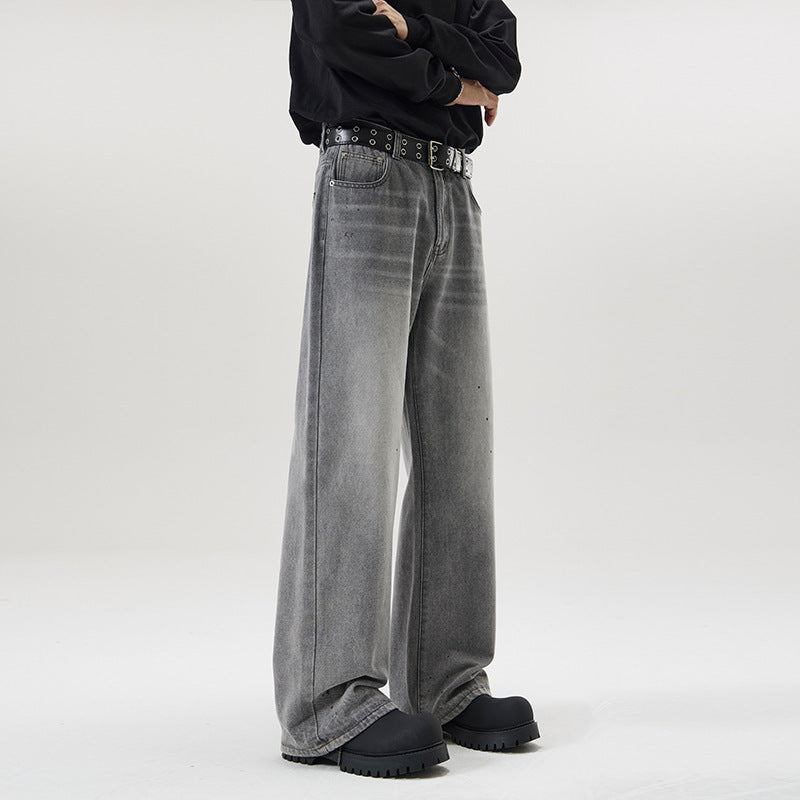 Men's Fashion Personalized Splash-ink Skinny Jeans