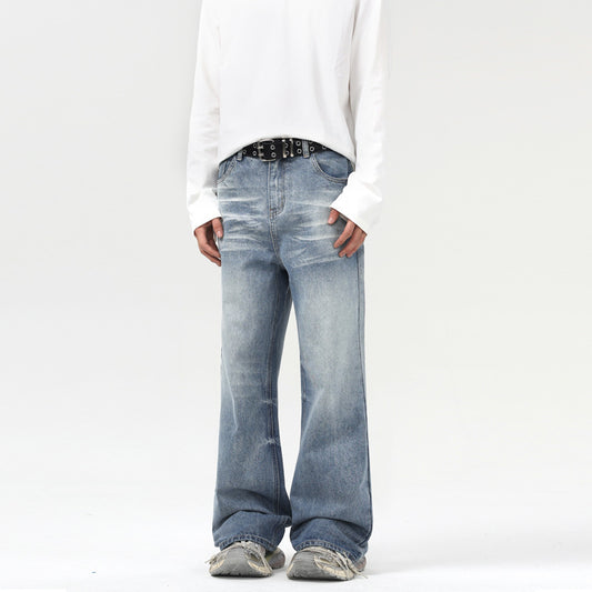 Washed Cat Beard Distressed Light Blue Skinny Jeans