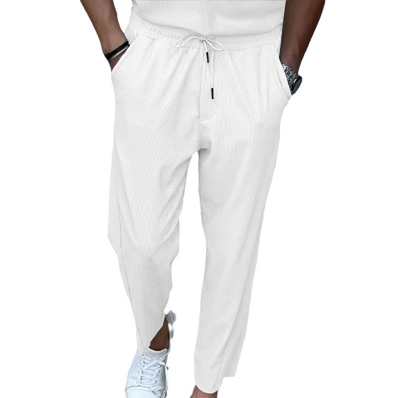Solid Color Lace Pants Men's Sports Pants