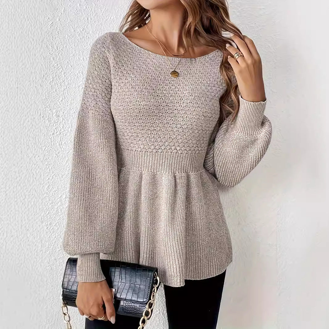 All-match Round Neck Pullover Knitted Sweater