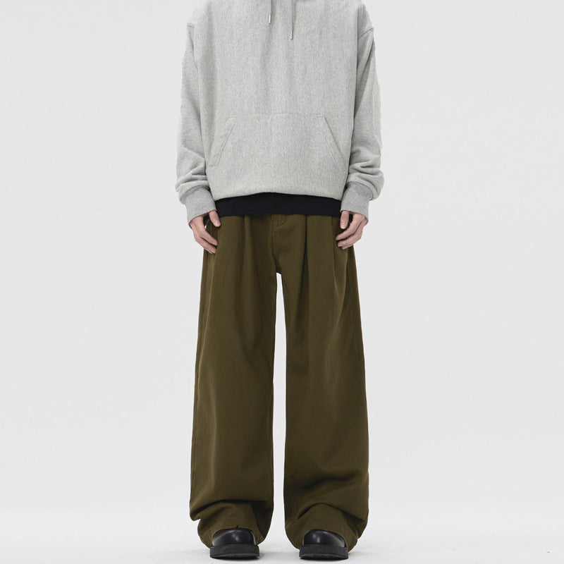 American Retro Army Green Leisure Commute Pants