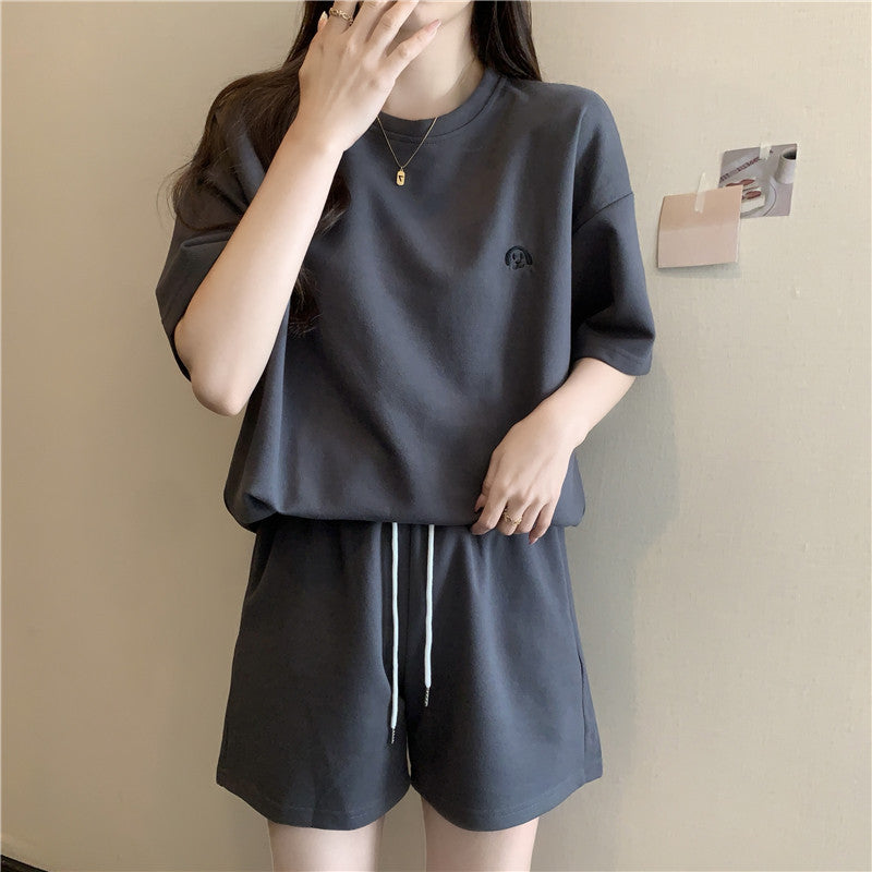 Women's A- Line Wide Leg Shorts Two-piece Suit