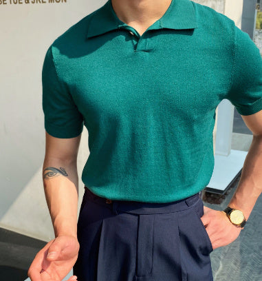 Summer New Men's Business Casual T-shirt