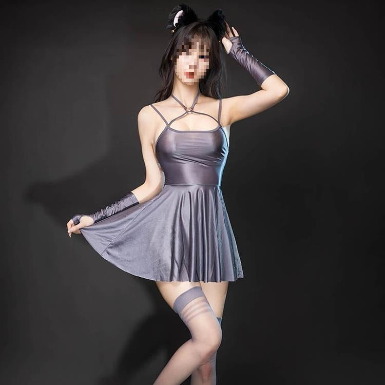 Women's Sling Nightdress Shiny Transparent Underwear