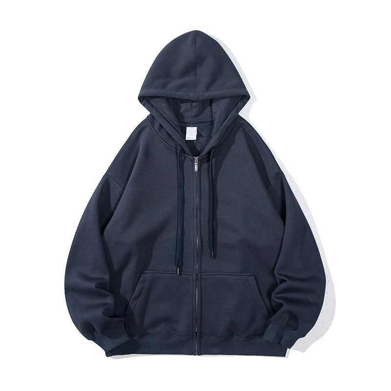 Soft Zipper Hooded Hooded Cardigan Sweater Men