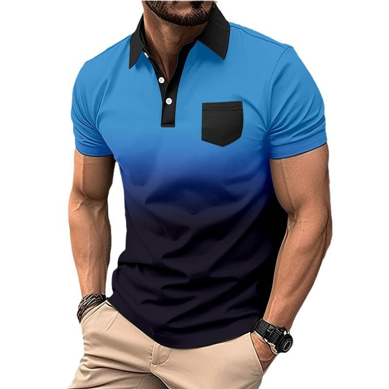 Men's Printed Dots Gradient Pocket