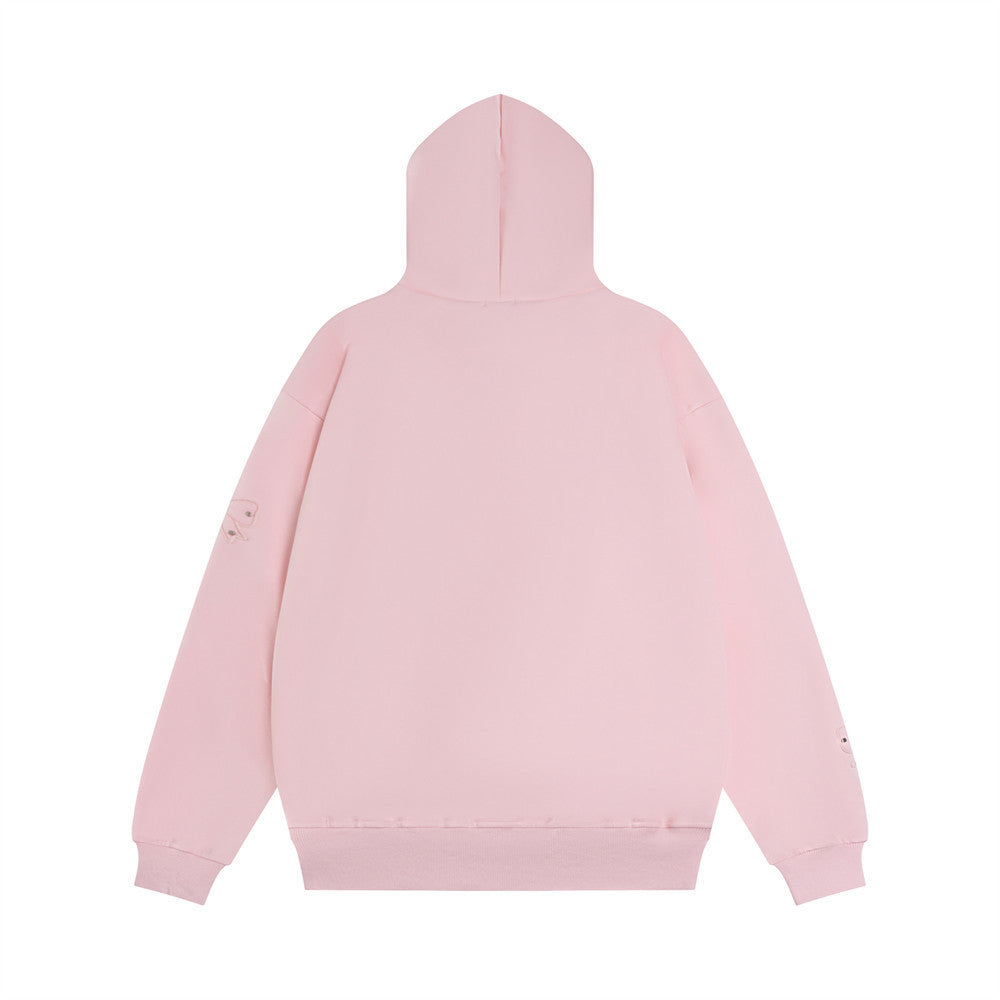 Little Bear Bow Zipper Hooded Sweater For Boys