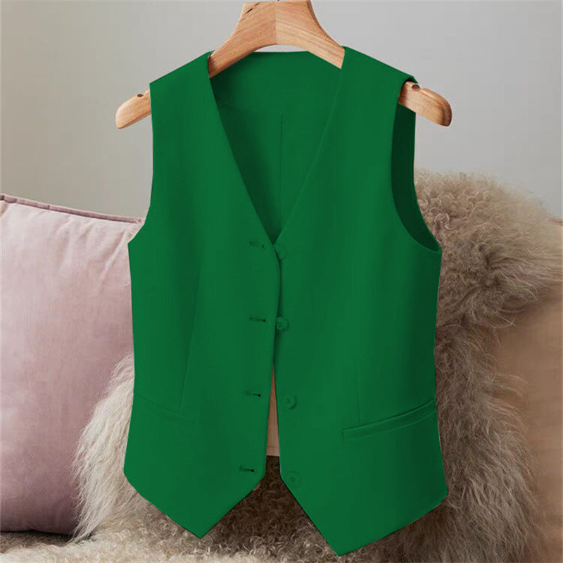 Slim Fit Sleeveless Short Waistcoat Jacket