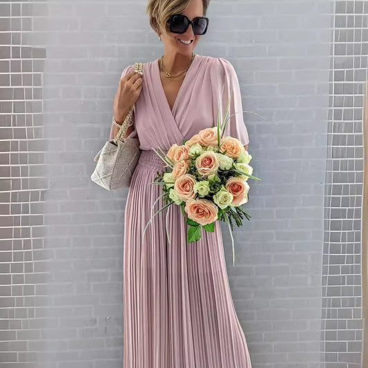 Wide Leg Pants V-neck Fitted Waist Jumpsuit Women's Wear Wish Independent Station Summer Hot