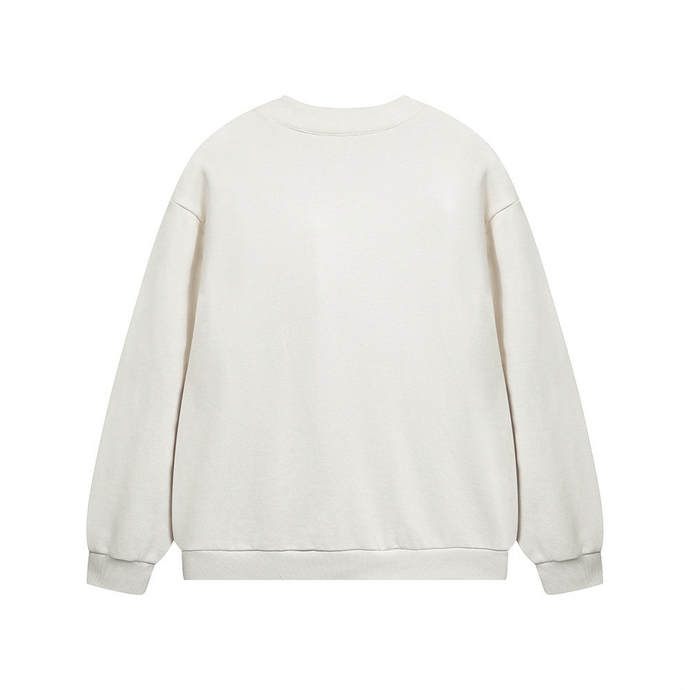 Men's Solid Color Loose-fitting Casual Pullover