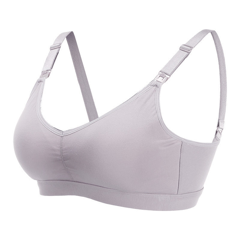 Thin Front Buckle Without Steel Ring Pregnant Women's Cotton Nursing Bra