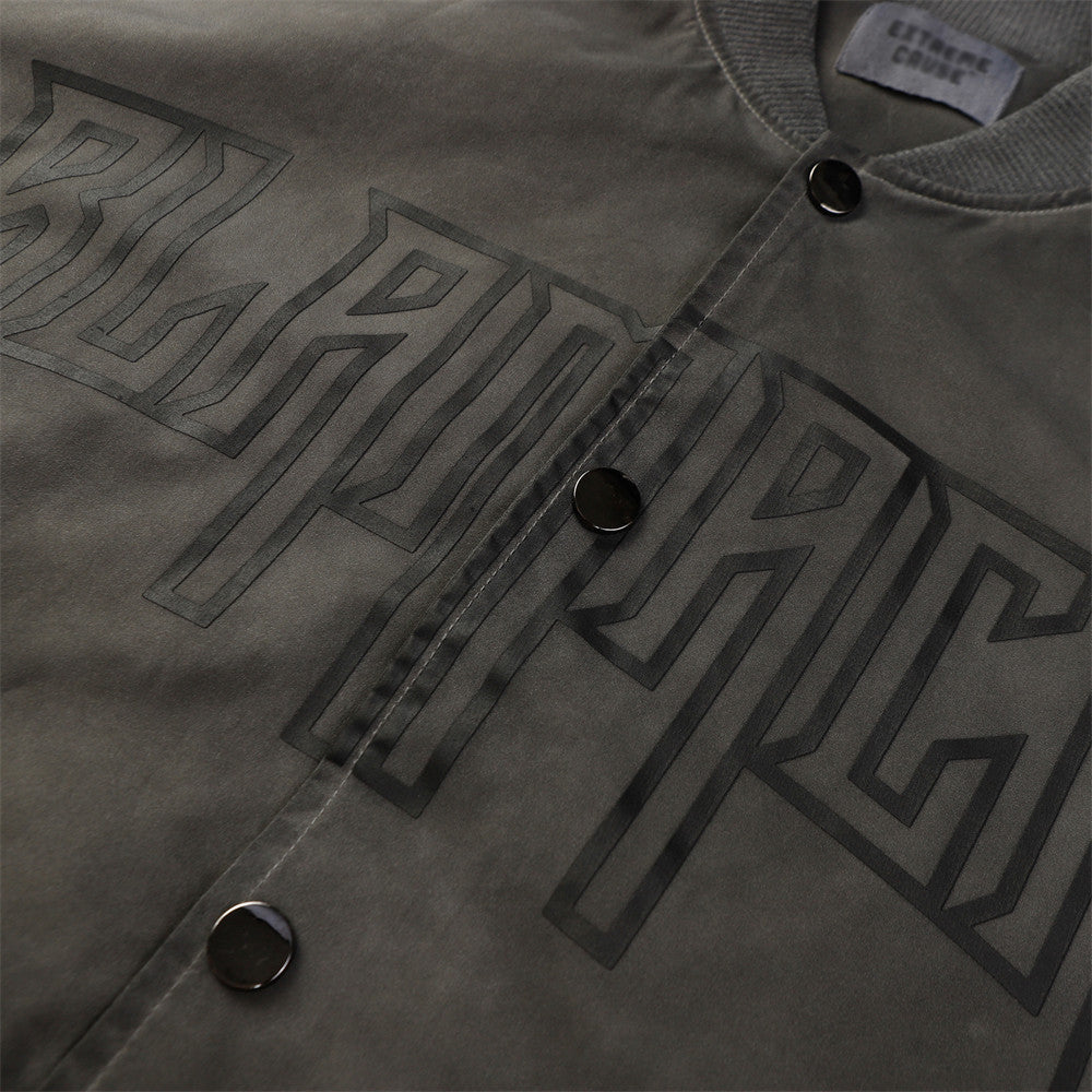 American-style Distressed Letters Printed Jacket For Men