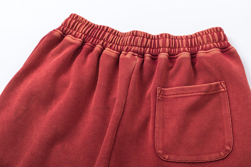 Embroidered Loose Drawstring Shorts