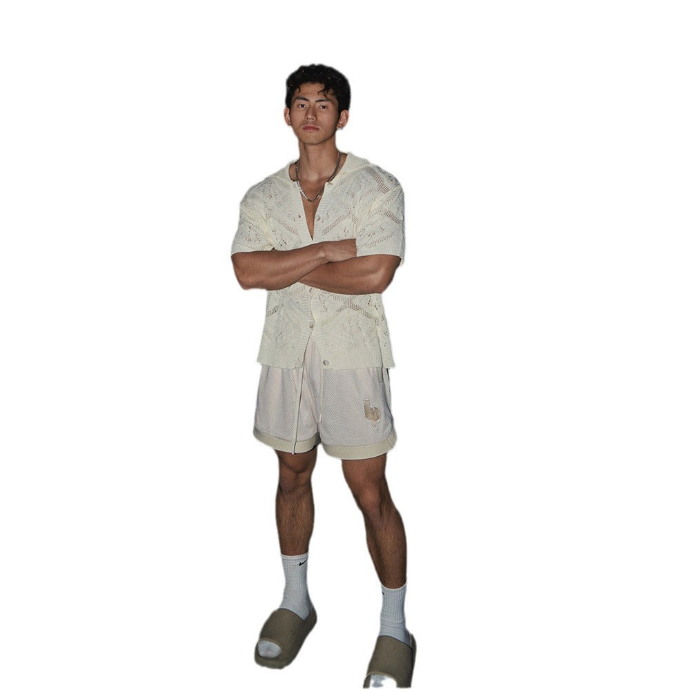 American Casual Loose Short Sleeves Knitted T-shirt