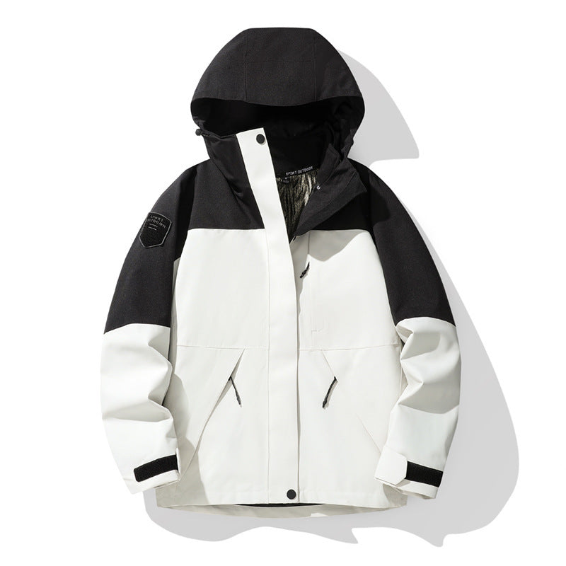 Men's And Women's Fall Winter Coat Removable Liner Adhesive Waterproof Two-piece Set